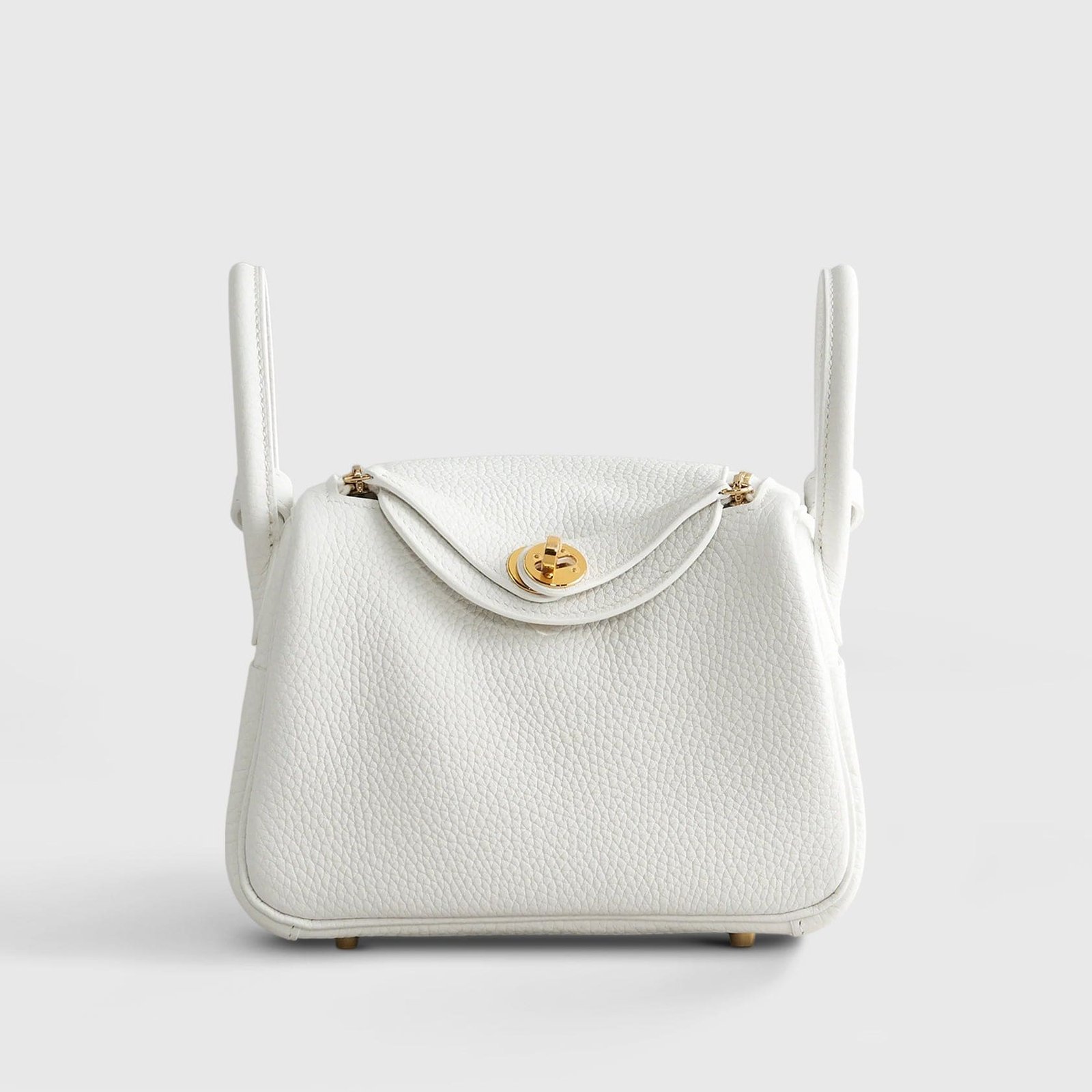 H**me5 Lindy 20 Calfskin New White Gold Hardware