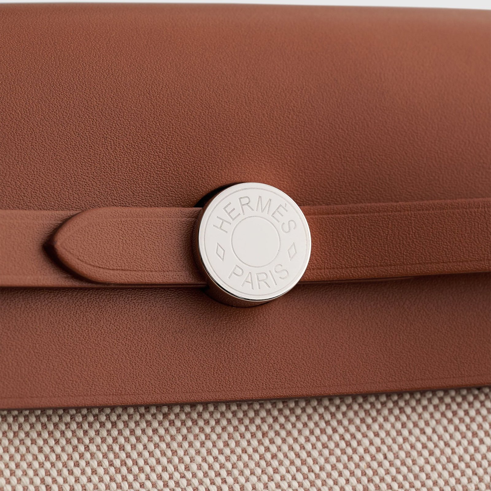 H**me5 Herbag Mini Ecru Beige/Fauve Palladium Hardware
