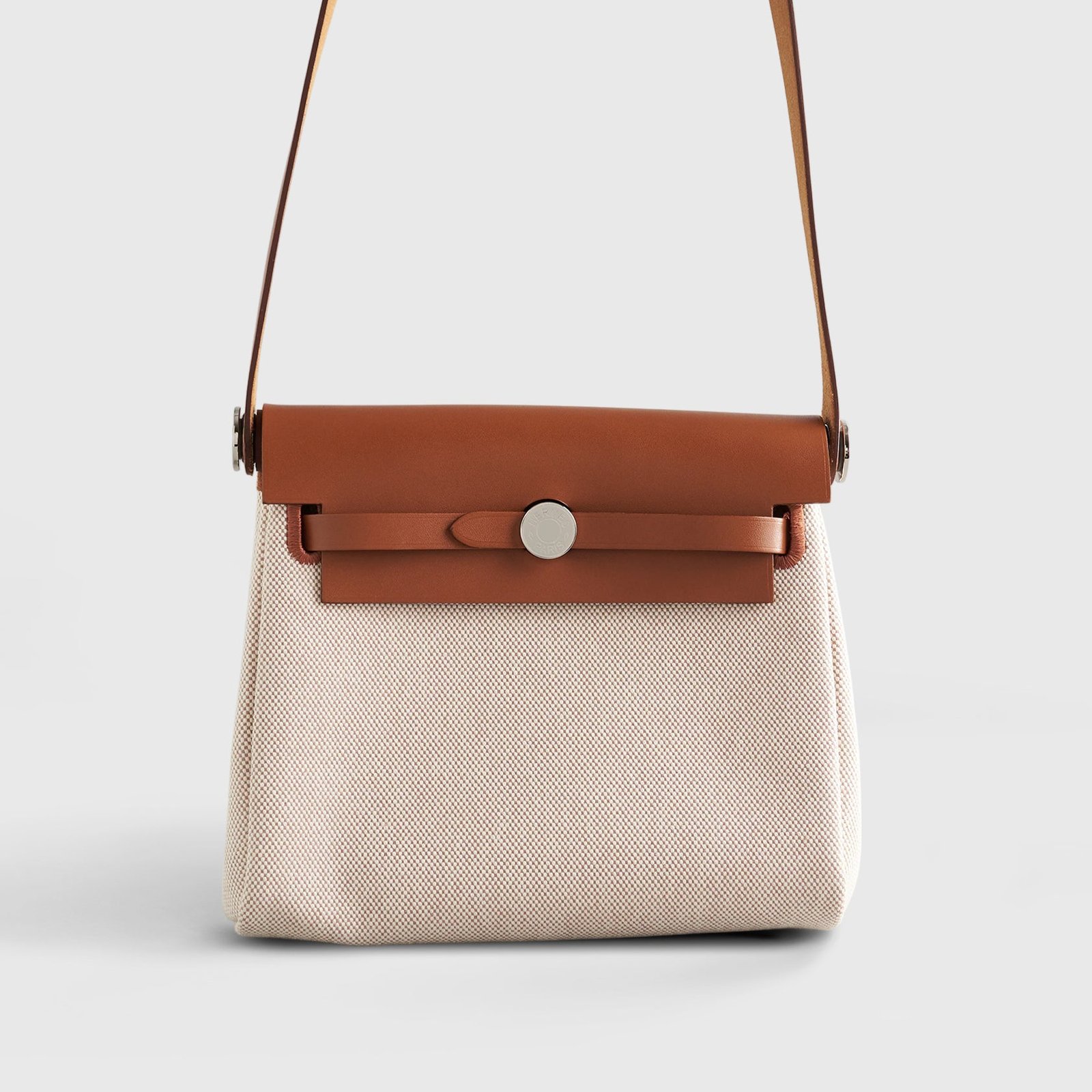 H**me5 Herbag Mini Ecru Beige/Fauve Palladium Hardware