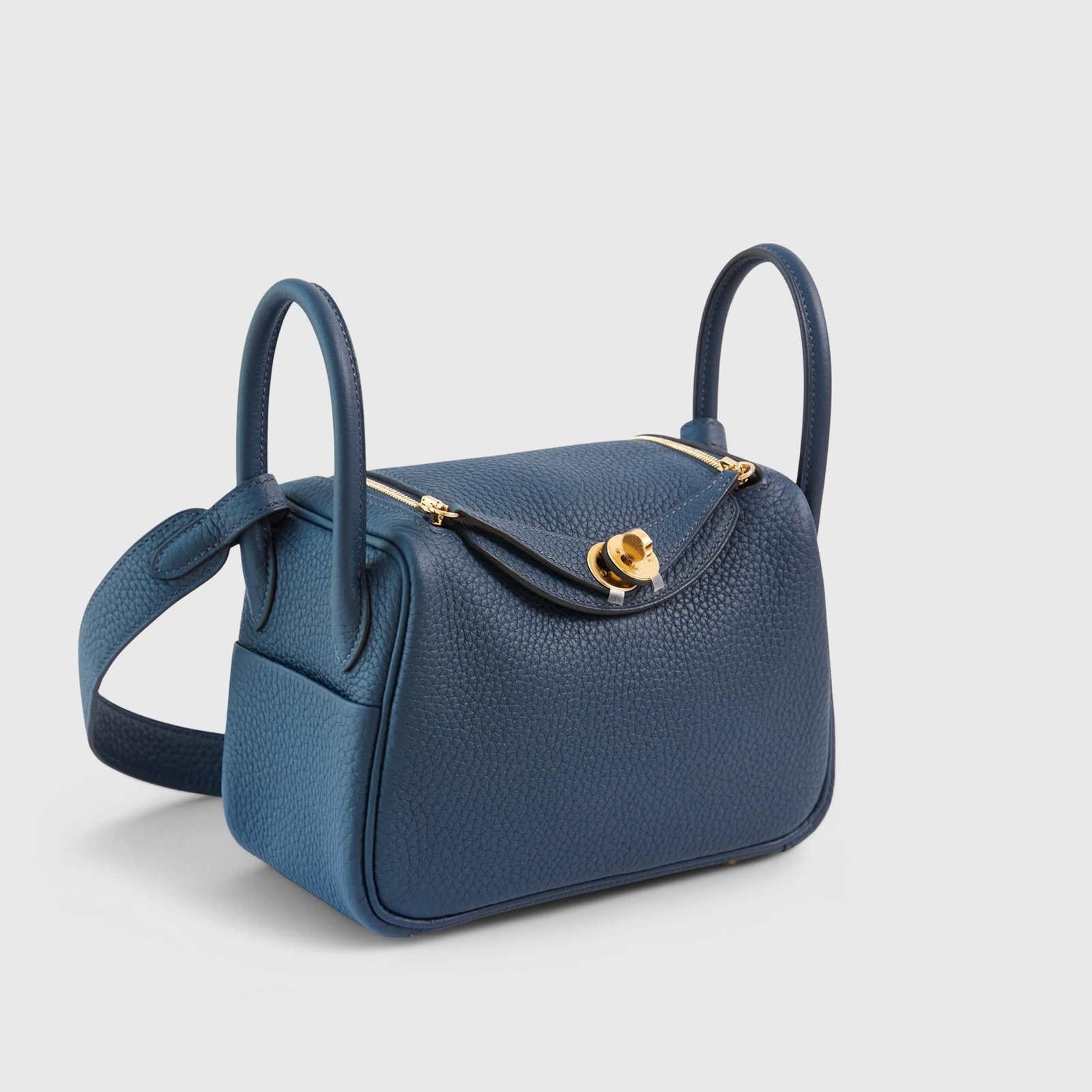 H**me5 Lindy 20 Clemence Blue de Prusse Gold Hardware