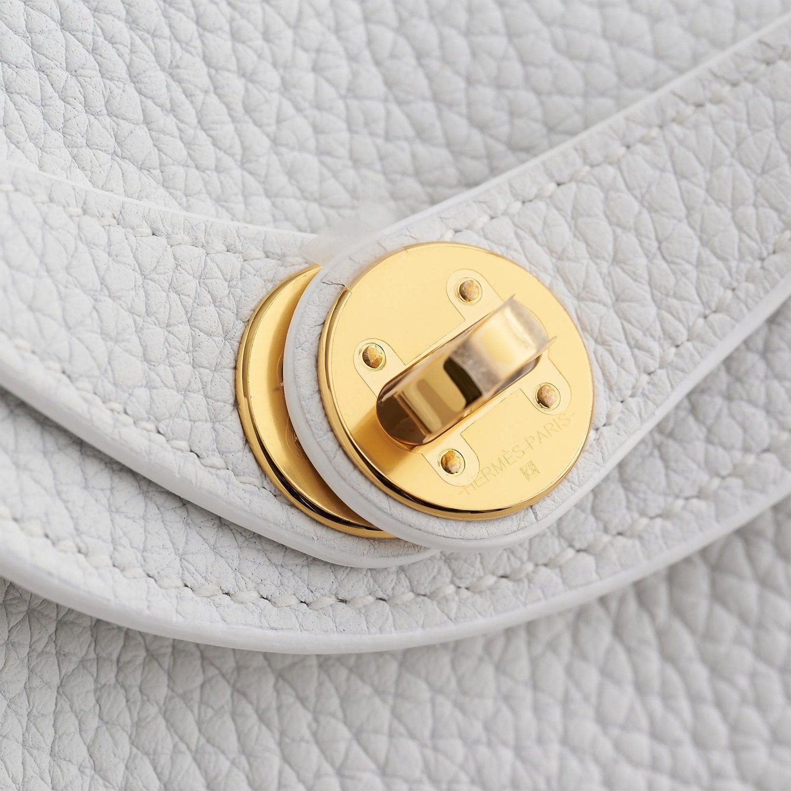 H**me5 Lindy 20 Calfskin New White Gold Hardware